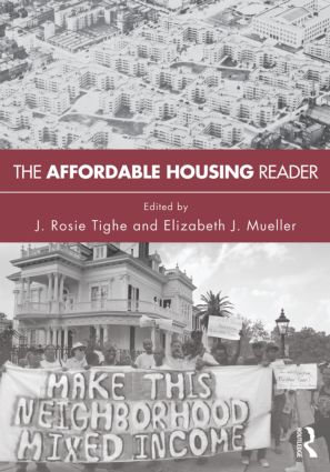 cover for The Affordable Housing Reader edited by J. Rosie Tighe and Elizabeth J. Mueller