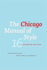 cover for The Chicago Manual of Style, 16th Edition by University of Chicago Press staff