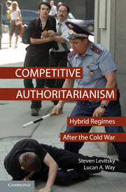 cover for Competitive Authoritarianism: Hybrid Regimes after the Cold War by Steven Levitsky and Lucan A. Way