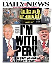 i'm with perv cover for the new york daily news, november 22, 2017