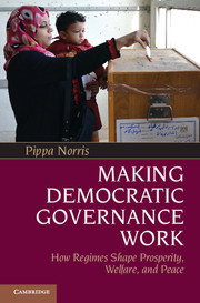 cover for Making Democratic Governance Work: How Regimes Shape Prosperity, Welfare, and Peace by Pippa Norris
