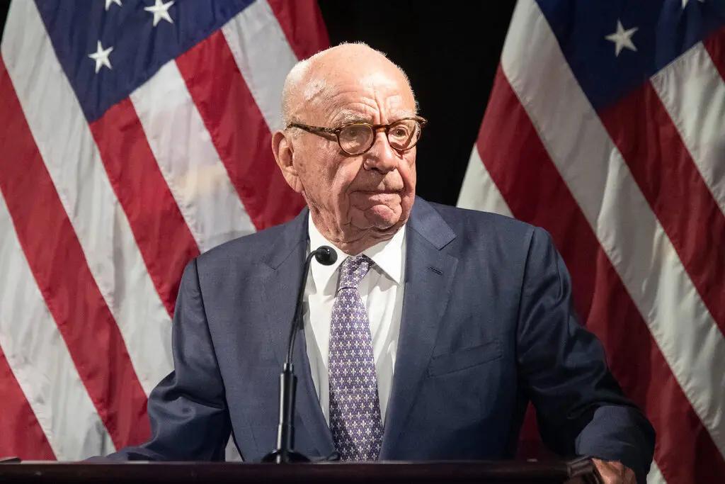 cover for Murdoch Acknowledges Fox News Hosts Endorsed Election Fraud Falsehoods  by New York Times