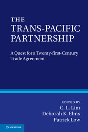 cover for The Trans-Pacific Partnership: A Quest for a Twenty-first Century Trade Agreement edited by C. L. Lim, D. K. Elms and P. Low, editors