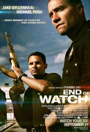cover for End of Watch, a film directed by David Ayer