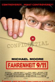 cover for Fahrenheit 9/11, a film directed by Michael Moore
