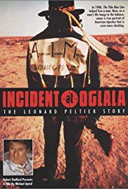 cover for Incident at Oglala, a film directed by Michael Apted