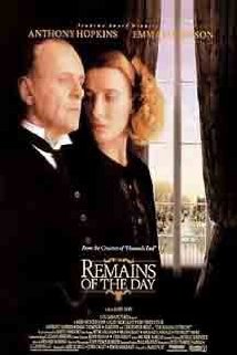 cover for The Remains of the Day, a film directed by James Ivory