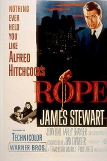 cover for Rope, a film directed by Alfred Hitchcock
