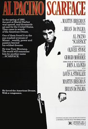 cover for Scarface, a film directed by Brian De Palma