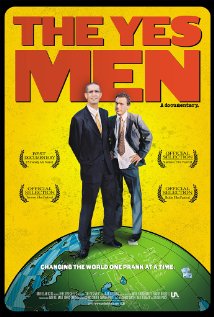 cover for The Yes Men, a film directed by Dan Ollman, Sarah Price and Chris Smith